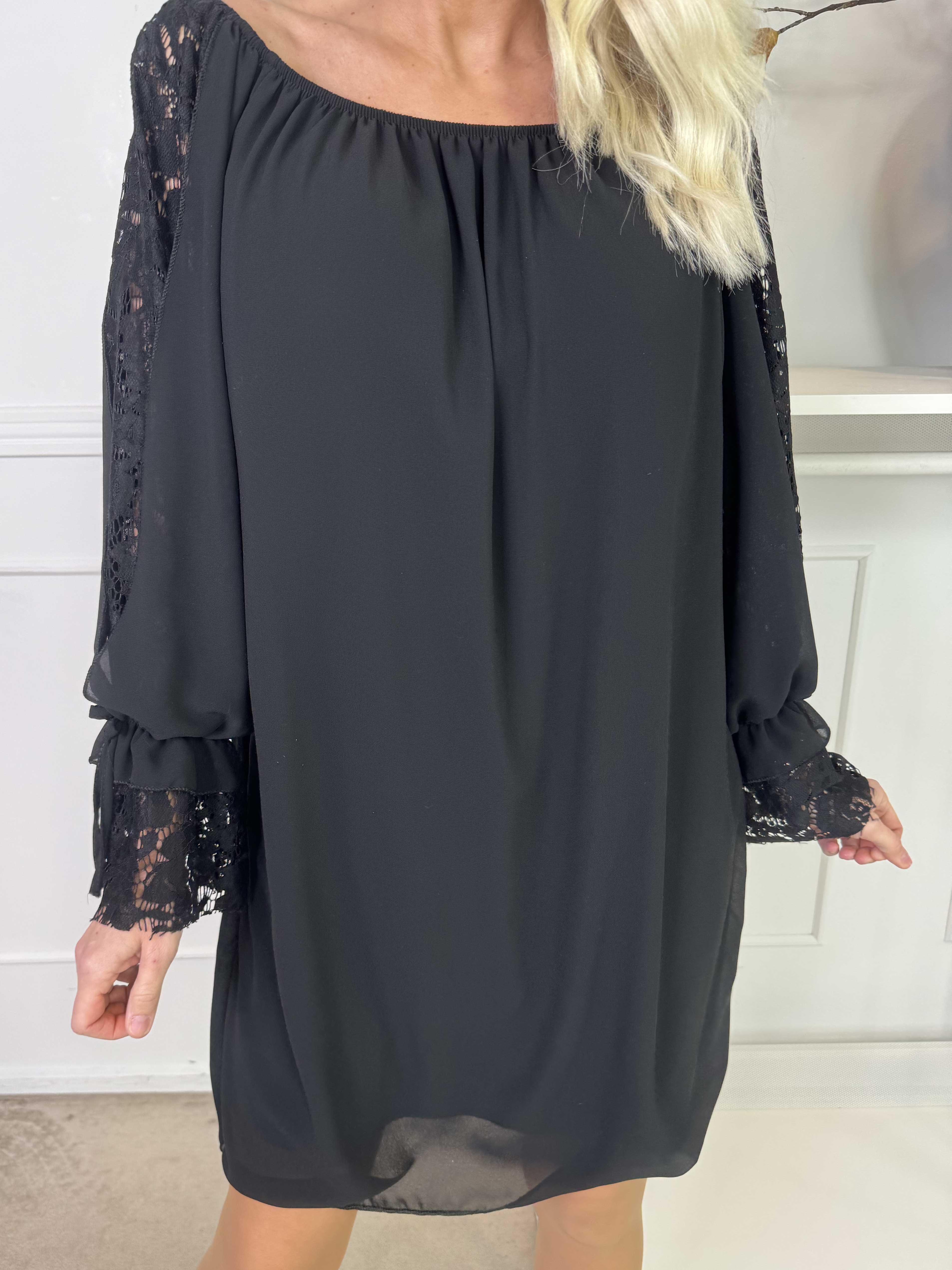 Lupita - Tunikaklänning med ärmar i spets